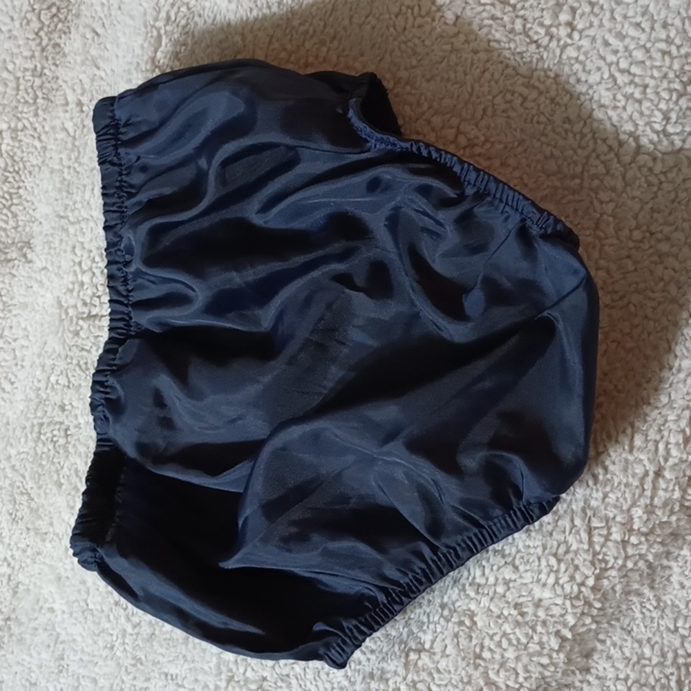 Bonnie Baby 24 Month Navy Blue, White & Burgundy Dress & Diaper Cover Like New! - Picture 9 of 10